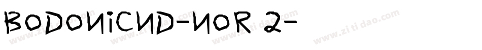 BodoniCnd-Nor 2字体转换